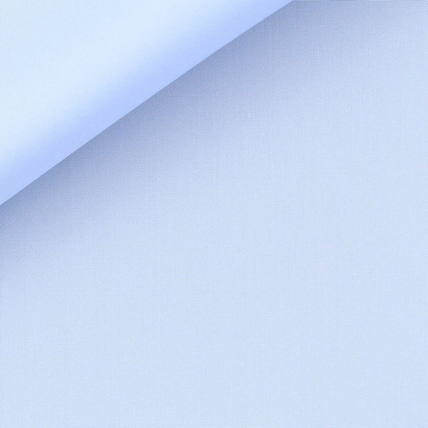 Close-up view of an Anto blue poplin fabric swatch, highlighting its fine texture and quality.